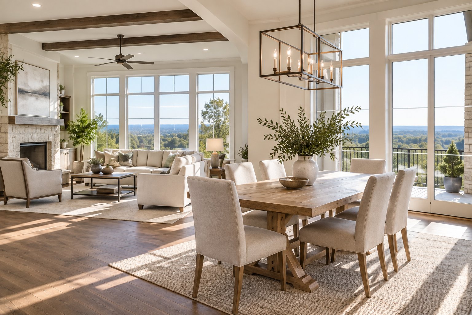 A bright Georgia home interior, illustrative